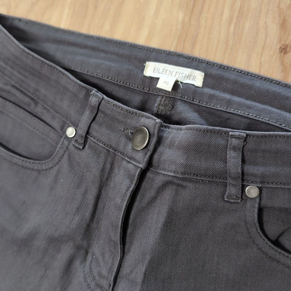 Eileen‎ Fisher Jeans Womens XS 29x27 Gray Mid Rise Organic Cotton Ankle Straight